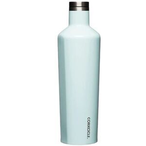 Glossy powder blue Corkcicle 16 oz canteen water bottle thermos